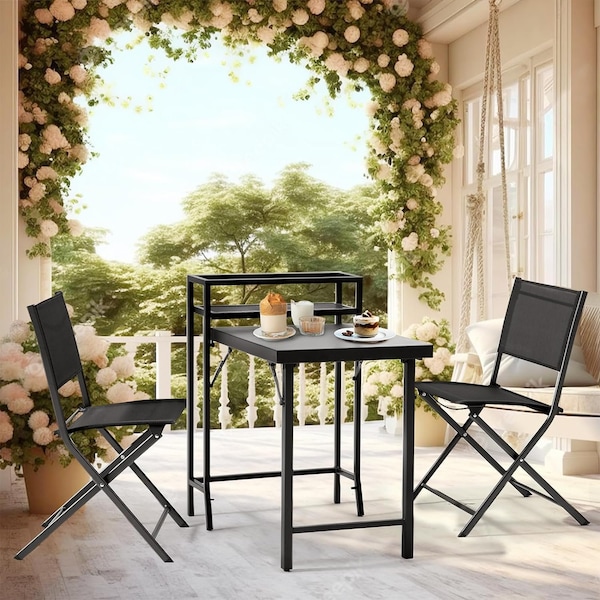 Chery Industrial 6 Pieces Folding Patio Dining Set, Outdoor Dining Sets, Garden Patio Furniture Set AOTOFPBS00001 - main